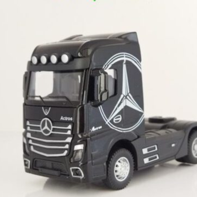 تریلی حمل خودرو مشکی مدل بنز آکتروس 1:50 Trailer Model Benz Actros_اسباب بازی
